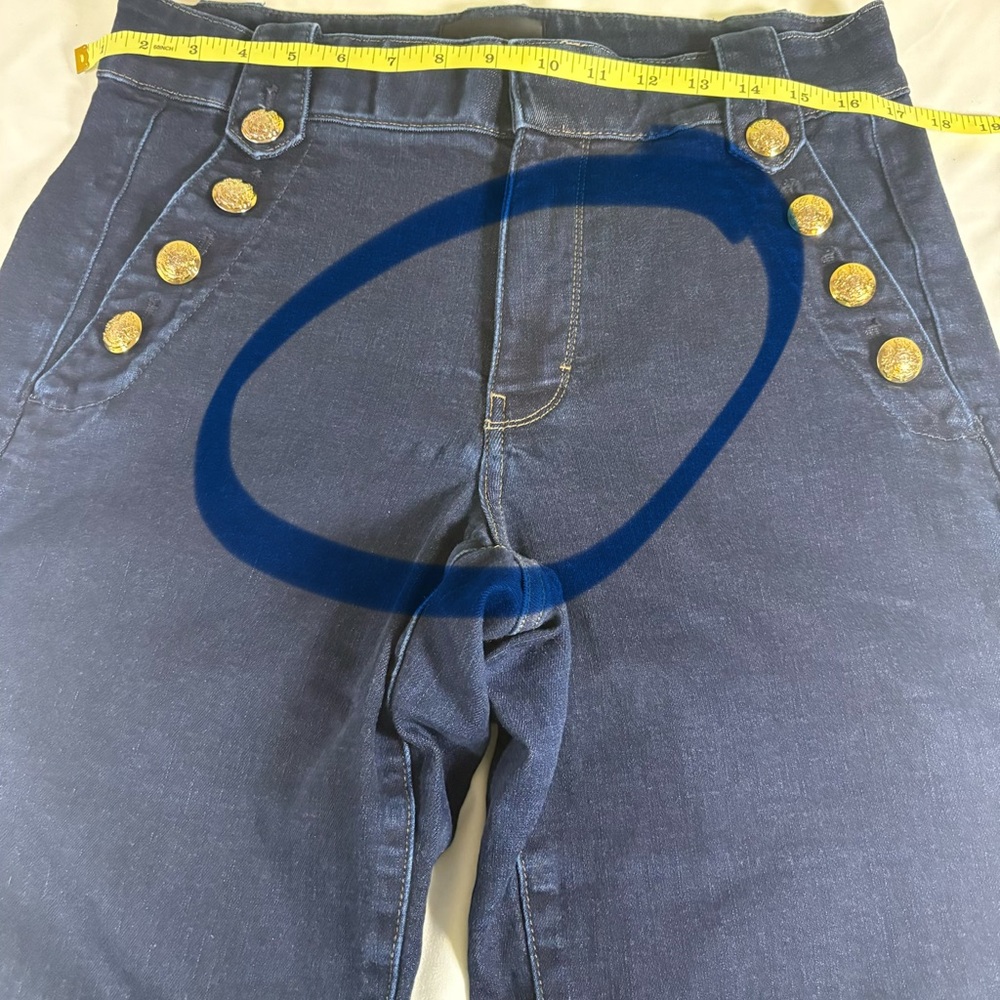 White House Black Market Blue Flare Jeans - Picture 5 of 8